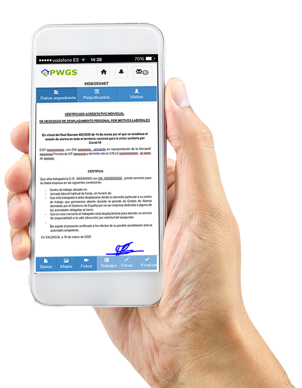 Certificado Acreditativo Individual Para Desplazamientos PWGS 